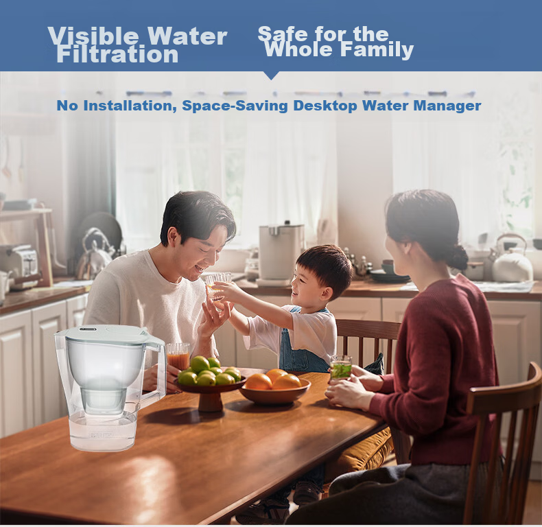 Birande (BRITA) Water Filter Pitcher, Household Water Filtration Pitcher, Water Purifier Kalea Chenshi Series XL 3.5L (Blue) 5