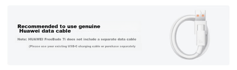 Huawei FreeBuds 7i Bluetooth Noise-Cancelling Earphones Smart Dynamic Noise Cancellation 4.0 Quiet Call HarmonyOS Smart Assistant Huawei Earphones Lily White 1