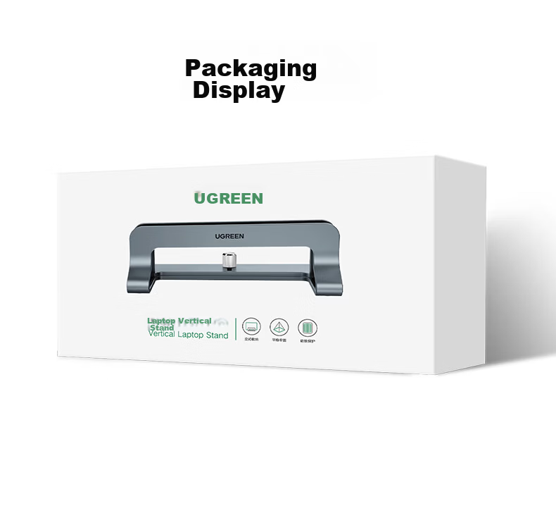 Ugreen Laptop Stand Adjustable Aluminum Alloy Portable Vertical Side Cooling Support Rack Compatible with Apple MacBook Huawei Lenovo 14