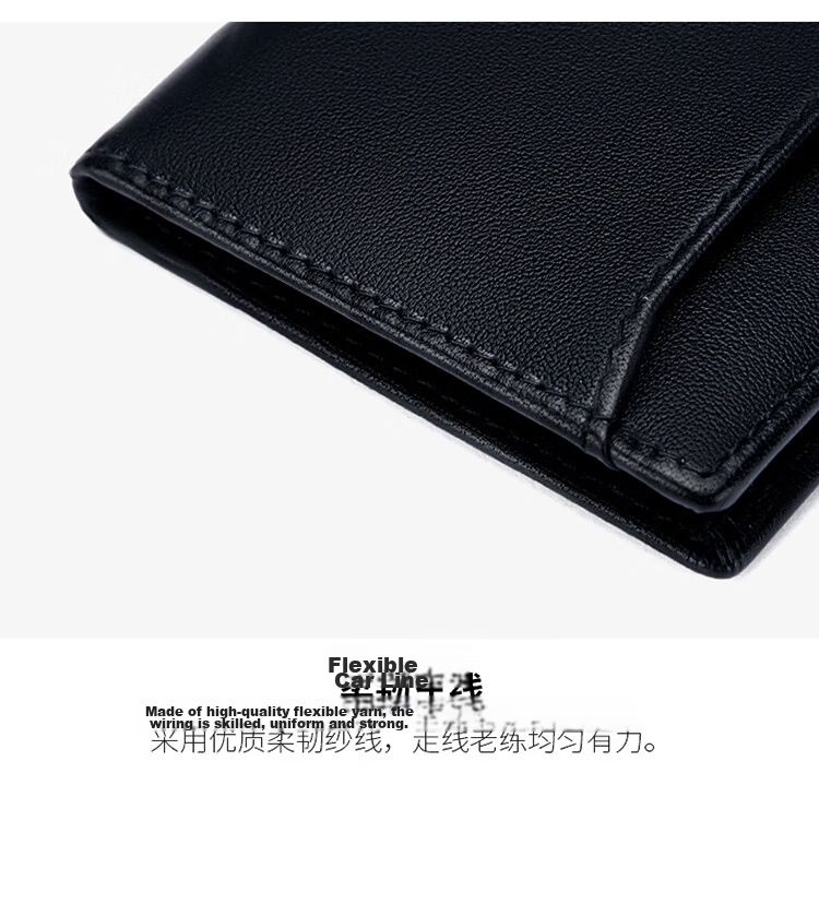 GOLF Men's First Layer Cowhide Horizontal Wallet Multi-Card Short Thin Wallet Gift Box Set for Boyfriend 24