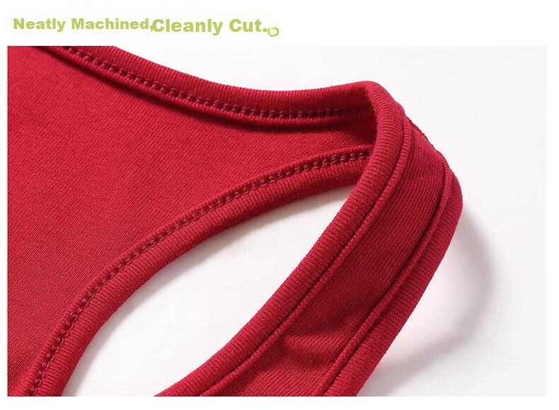 La Chapelle Red Racerback Tank Top with Built-in Padded Bra Summer Inner and Outer Wear Ancola Red S 17