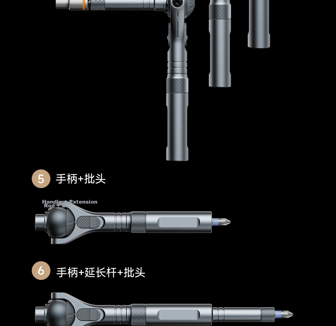 Duke Ratchet Screwdriver Set 40-in-1 Multi-Function Effort-Saving Wrench Alloy Steel Bits Phillips Hex Torx RS2 13
