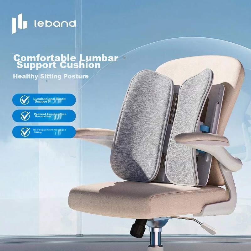 Leband Ergonomic Lumbar Cushion Backrest Waist Support Long Sitting Office Back Pillow Classic Memory Foam Model