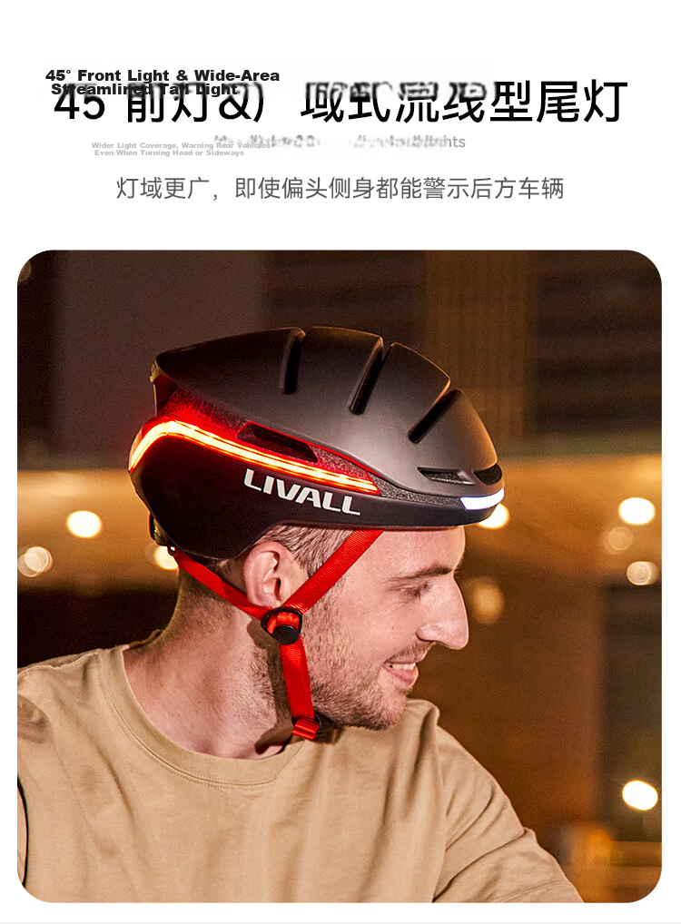 LIVALL Smart Cycling Helmet, Bicycle Mountain Road Bike Helmet with Light for Commuting, Safety Helmet for Men And Women, EVO21 White 3