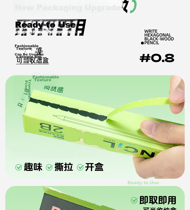 M&G Stationery HB Pencil 15-Pack Black Wood 3.2mm Thick Core Hexagonal Barrel Card Coated Pencil for Primary School Students Exam Writing Practice AWP357S6 15