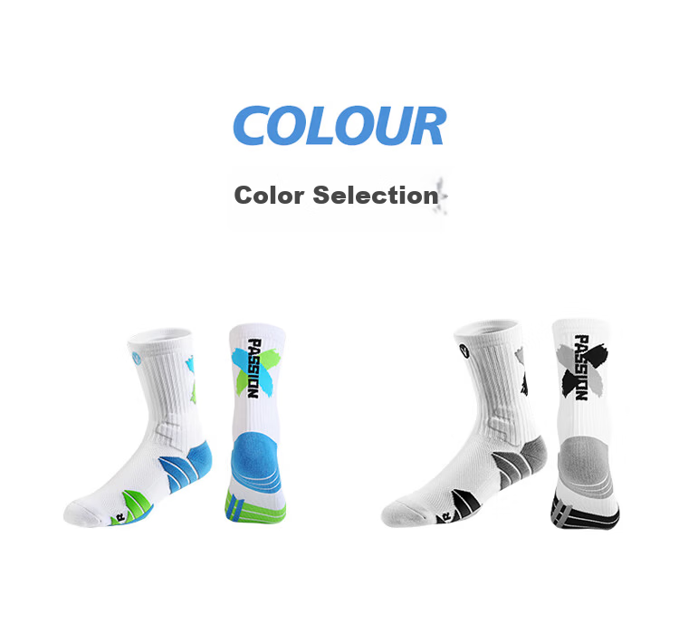 VEIDOORN Basketball Socks Sweat-Absorbing Non-Slip Towel Bottom Sports Socks Unisex Mid-Calf Breathable Anti-Abrasion Compression 3 Pairs Pack R 10
