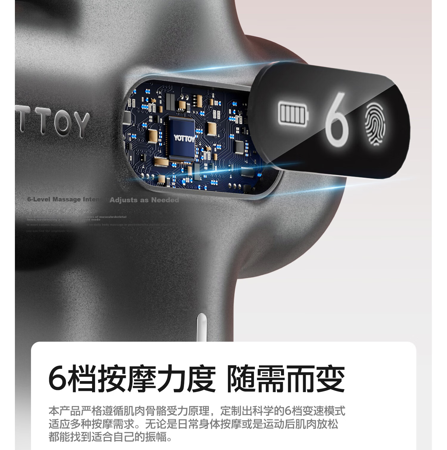 Yottoy Professional Fascia Gun Deep Muscle Massager Home Full Body Massager Waist Leg Shoulder Muscle Relaxation Neck Fascia Gun 18