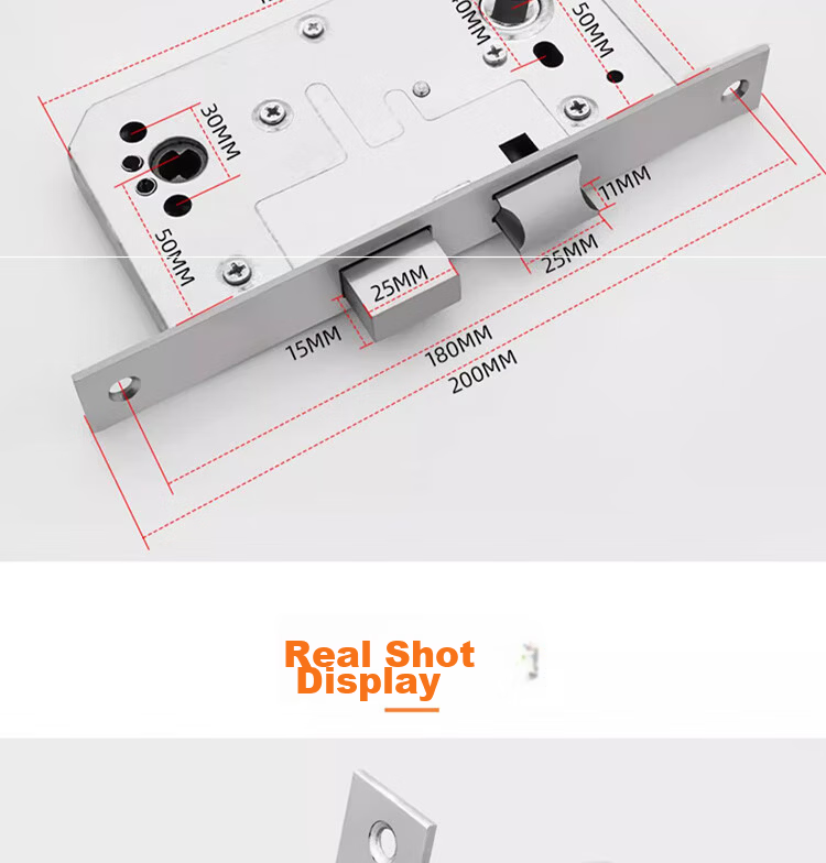 Dipu Fireproof Door Lock Stainless Steel Safety Passage Lock Fire Door Corridor Lock Premium Copper Core Fire Door Lock 12