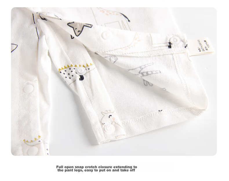 Happy Little Bear Baby Romper Spring Thin Cotton Long Sleeve Newborn Bodysuit 2-Pack 10
