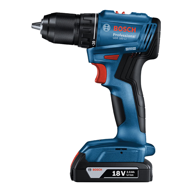 BOSCH 18V GSR 185-LI Cordless Lithium Battery Screwdriver Drill with 2.0Ah Battery x2