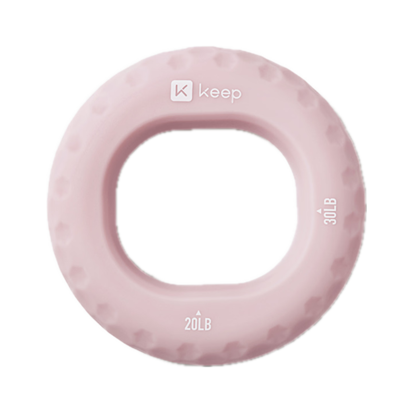 Keep Silicone Grip Ring, 20-30 Lbs, Finger Rehabilitation Training, Hand Strengthener, for Men And Women, Forearm Fitness, Cherry Pink