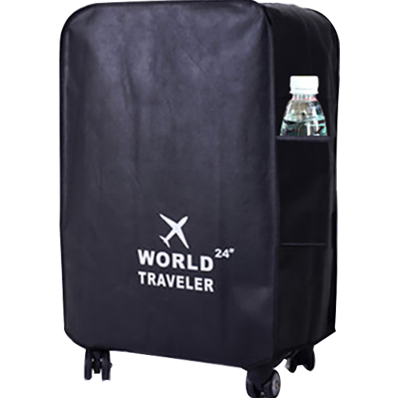 Banzheni Luggage Cover, Non-Woven Fabric Case Protector, Dust-Proof Rain Cover, Wear-Resistant Suitcase Cover for Checked Baggage, No Side Opening, with Side Pockets, 22 Inch