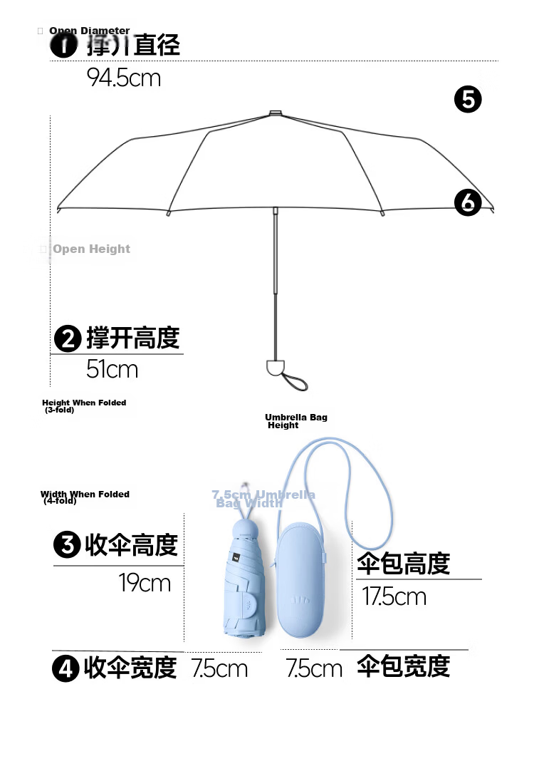 Beneunder UV Protection Sun Umbrella, Foldable Black Gel Capsule Umbrella for Rain And Shine, BM525 Almond Color 19