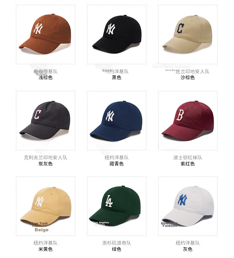 MLB Baseball Cap for Men And Women, Birthday Gift, Soft Top Sun Visor Hat, Gift-Giving, 3ACP6601N-45CGS 9
