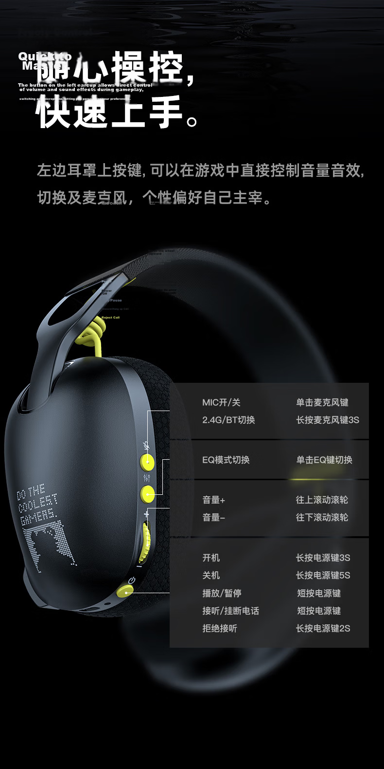 ONIKUMA Tri-Mode Gaming Bluetooth Headset Over-Ear High-Quality Call Noise-Cancelling Low Latency Wireless Headphones with Mic for PC Mobile Tablet Multi-Compatible Birthday Gift 11
