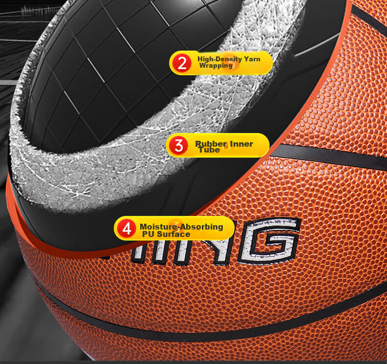 Li-Ning Basketball for Adults, Professional Competition Basketball for Teenagers Aged 12-18, Outdoor Basketball Training for Middle School Entrance Exam, Gift for Boys 17
