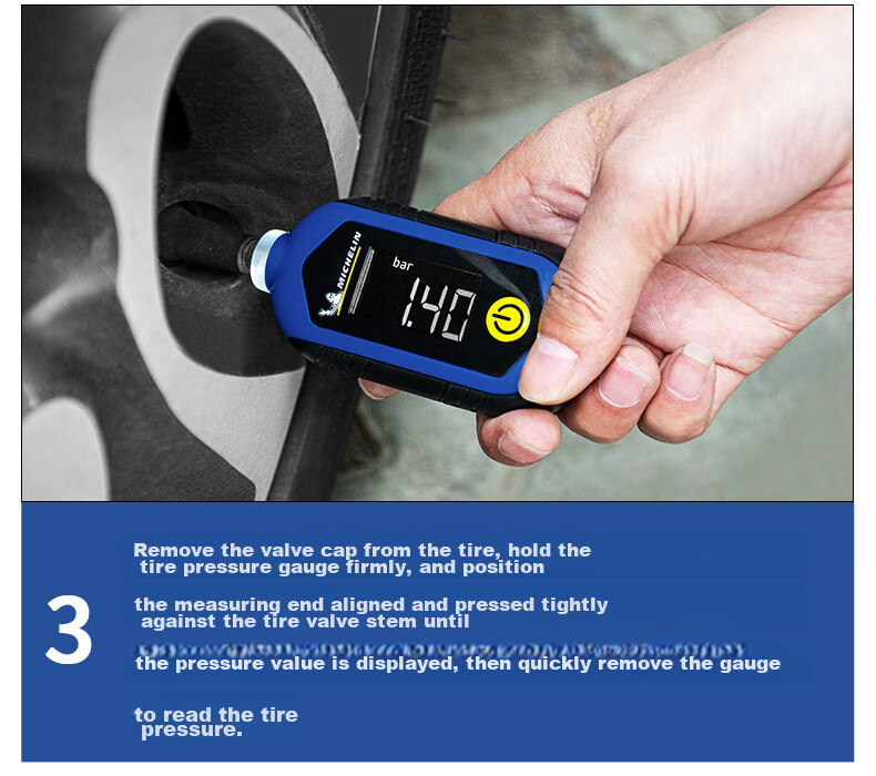MICHELIN Car Tire Pressure Gauge LCD Digital Tire Pressure Monitor M2209 14