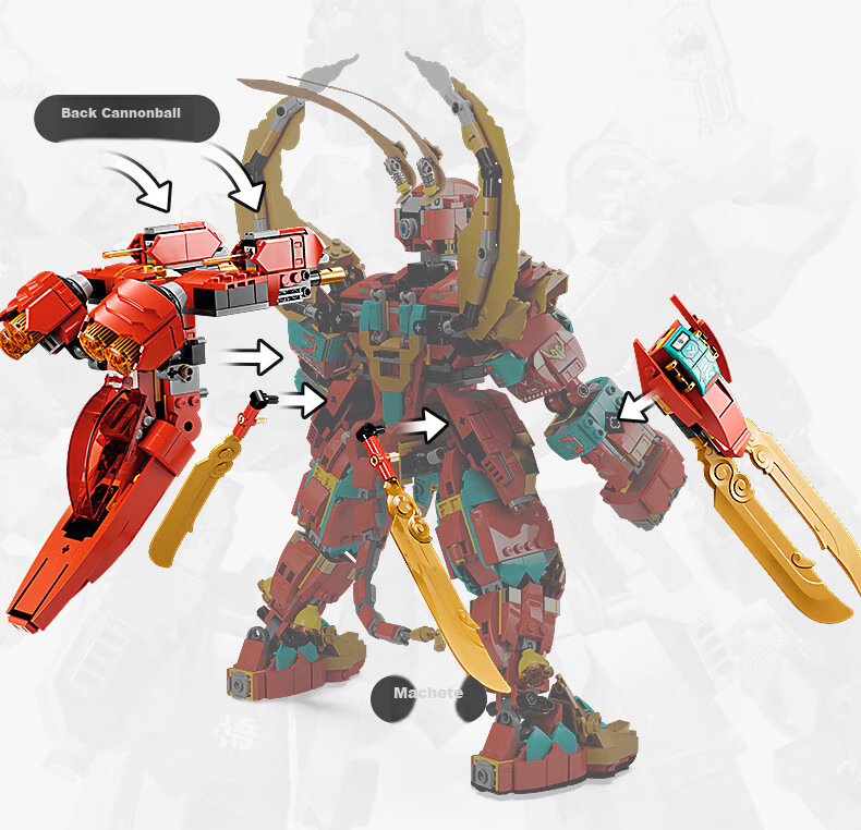 LEGO Building Blocks Wukong Little Hero 80045 Monkey King Transforming Mecha Kids Toy Birthday Gift for Boys and Girls 6