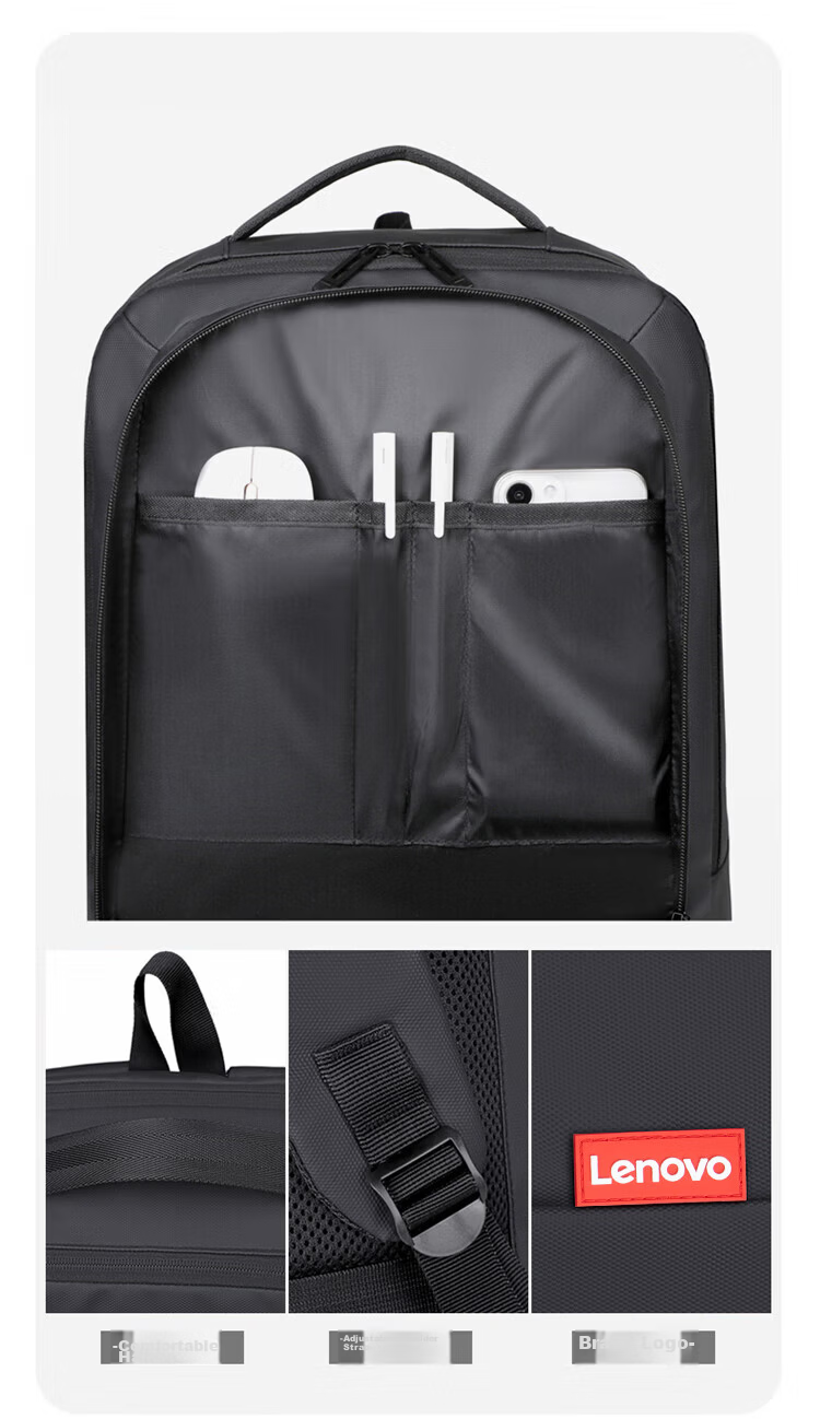 Lenovo 17.3-inch Laptop Backpack Large Capacity Water-Resistant Business Travel Student Bag for Xiaoxin and Legion Y9000P B44 7