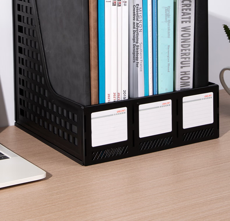Deli 4-Tier Desktop File Organizer Document Holder Office Storage Rack Gray 2