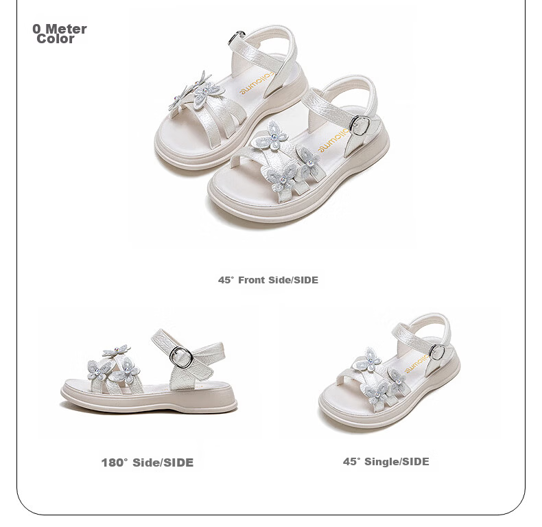 Fulomi Girls Summer Sandals New Sweet Bow Princess Shoes Comfortable Breathable Open Toe Purple Size 32 19