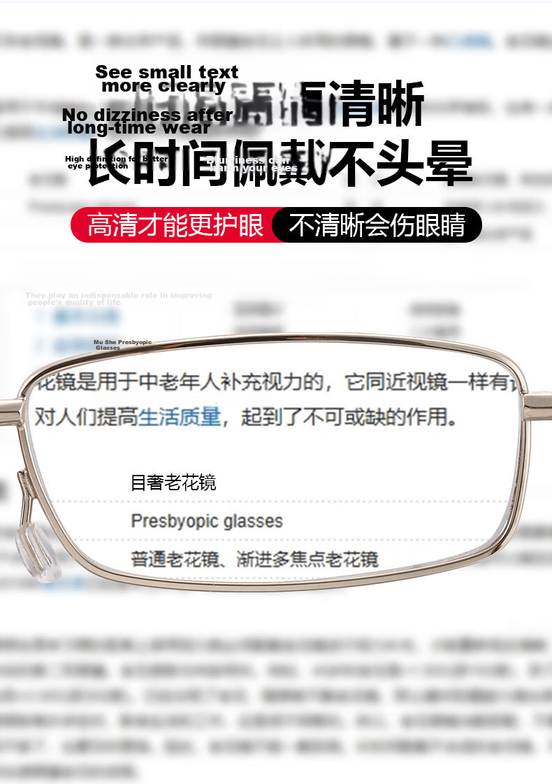 Mushe Reading Glasses for Men And Women, Foldable Anti-Blue Light Presbyopic Glasses, High Definition Portable Japanese Imported Reading Glasses from Top Brand 5