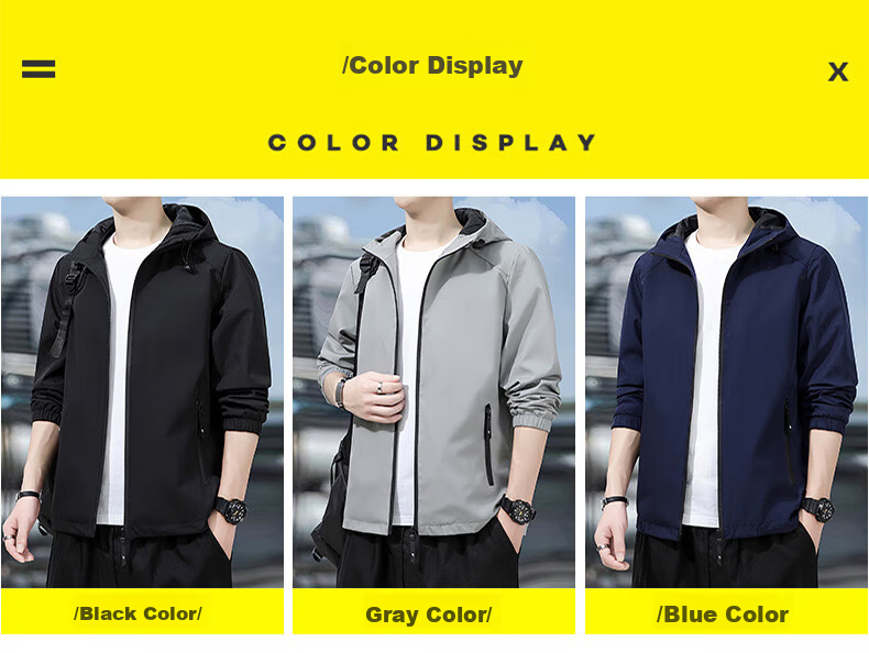 ROMON Men's Autumn Business Hooded Casual Versatile Windproof Jacket Executive Coat IEOB Gray 4XL 5