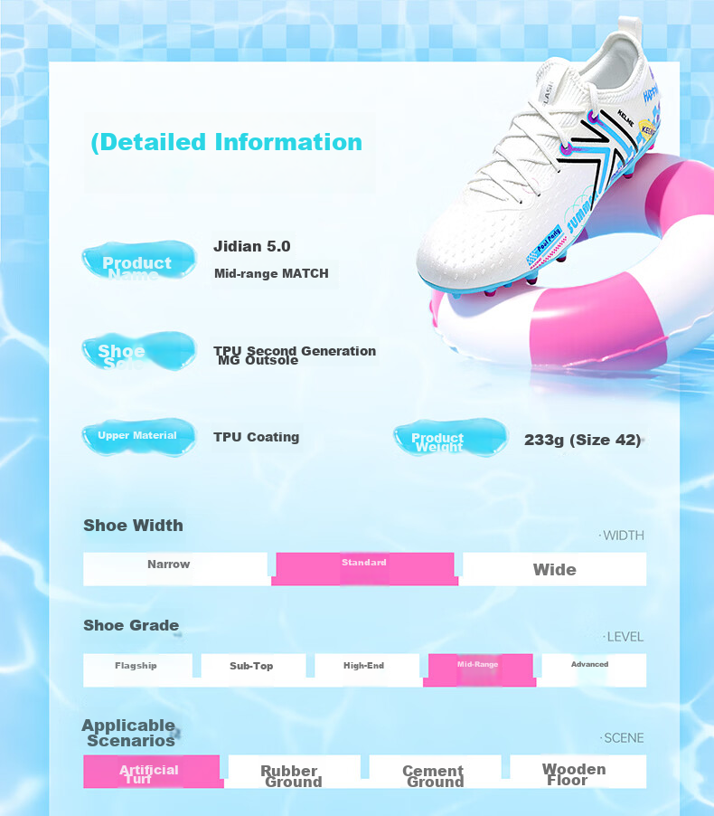 KELME Men's Football Shoes Jidian 5.0 MG Mid-Range Natural and Artificial Grass Professional Training Match Sneakers 3