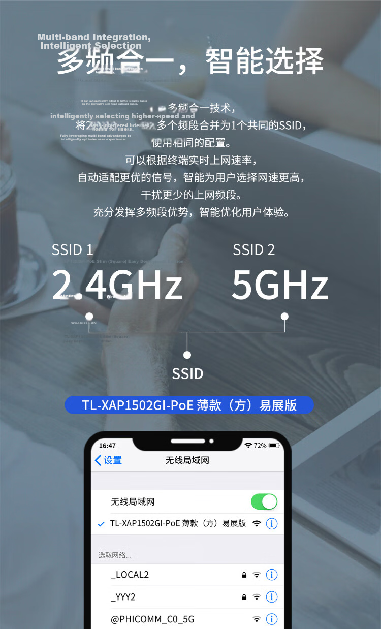 TP-LINK Wireless AP Panel AX1500 Dual-Band Gigabit WiFi6 Router Whole-Home WiFi Kit TL-XAP1502GI-PoE Slim Square Easy Expansion Edition 13
