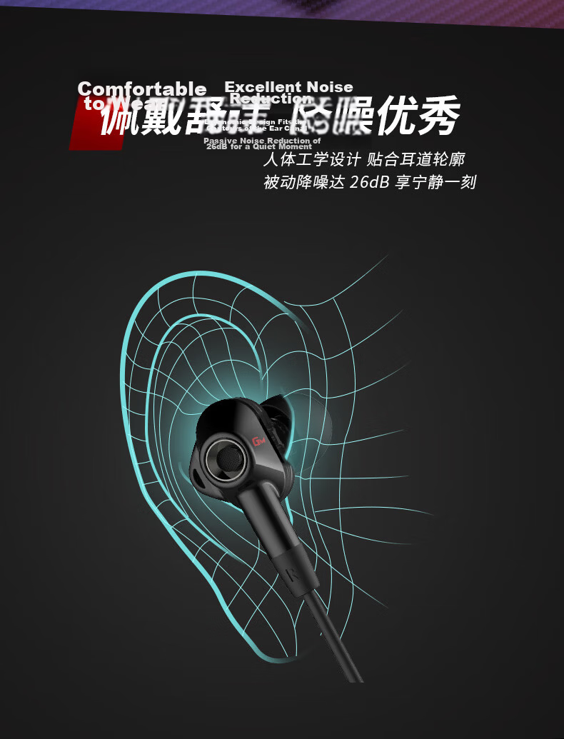 EDIFIER HECATE GM360 In-Ear Wired 3.5mm Dual Dynamic Four-Core Karaoke Music Headphones with Microphone for Computer, Mobile Phone, Line Control, Gaming And PUBG In-Ear Headphones, Black And Gold Color 8