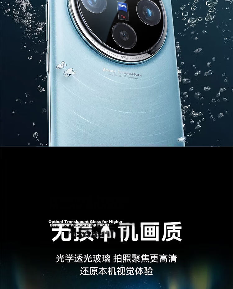 ESCASE vivo X100SPro Camera Lens Film X100Pro HD Tempered Glass Film AR Anti-reflective Full Coverage Mobile Phone Rear Camera Protective Film Anti-drop Anti-fingerprint Anti-glare Ultra-thin 12