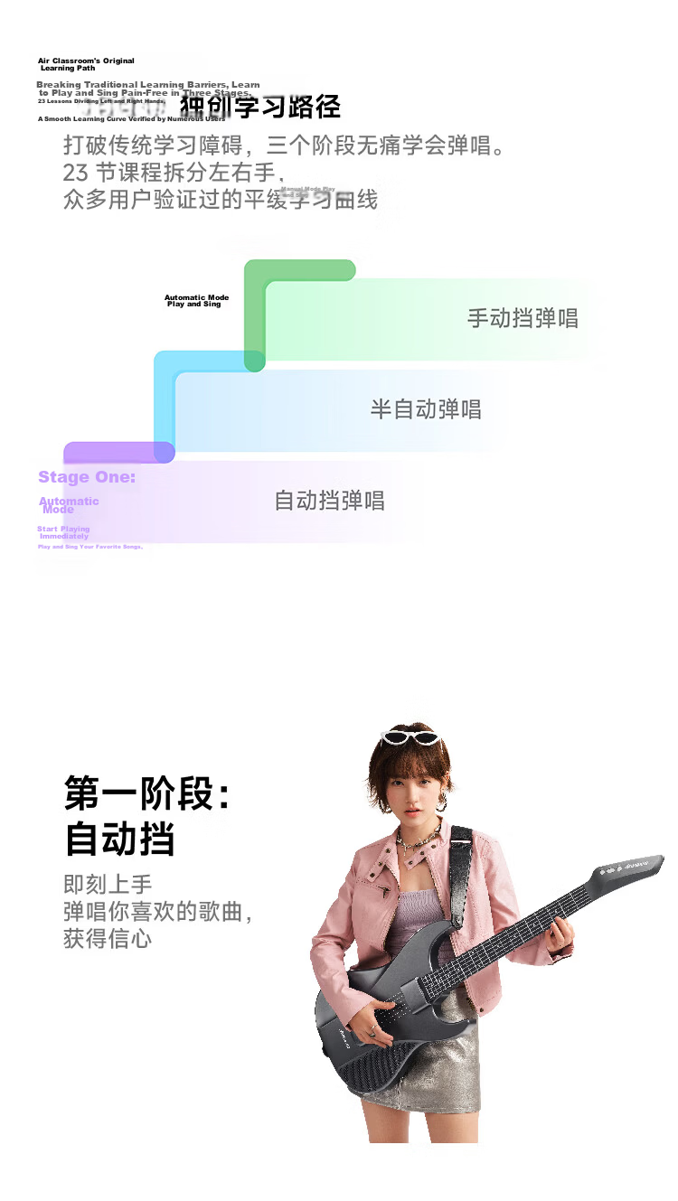 Aeroband Smart Electric Guitar Automatic Electronic Guitar Beginner Recommended Non-String Guitar Instrument 13