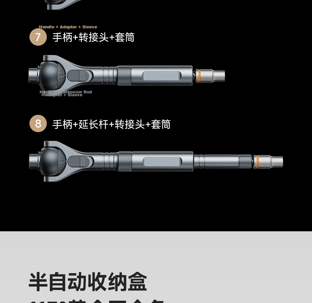 Duke Ratchet Screwdriver Set 40-in-1 Multi-Function Effort-Saving Wrench Alloy Steel Bits Phillips Hex Torx RS2 14