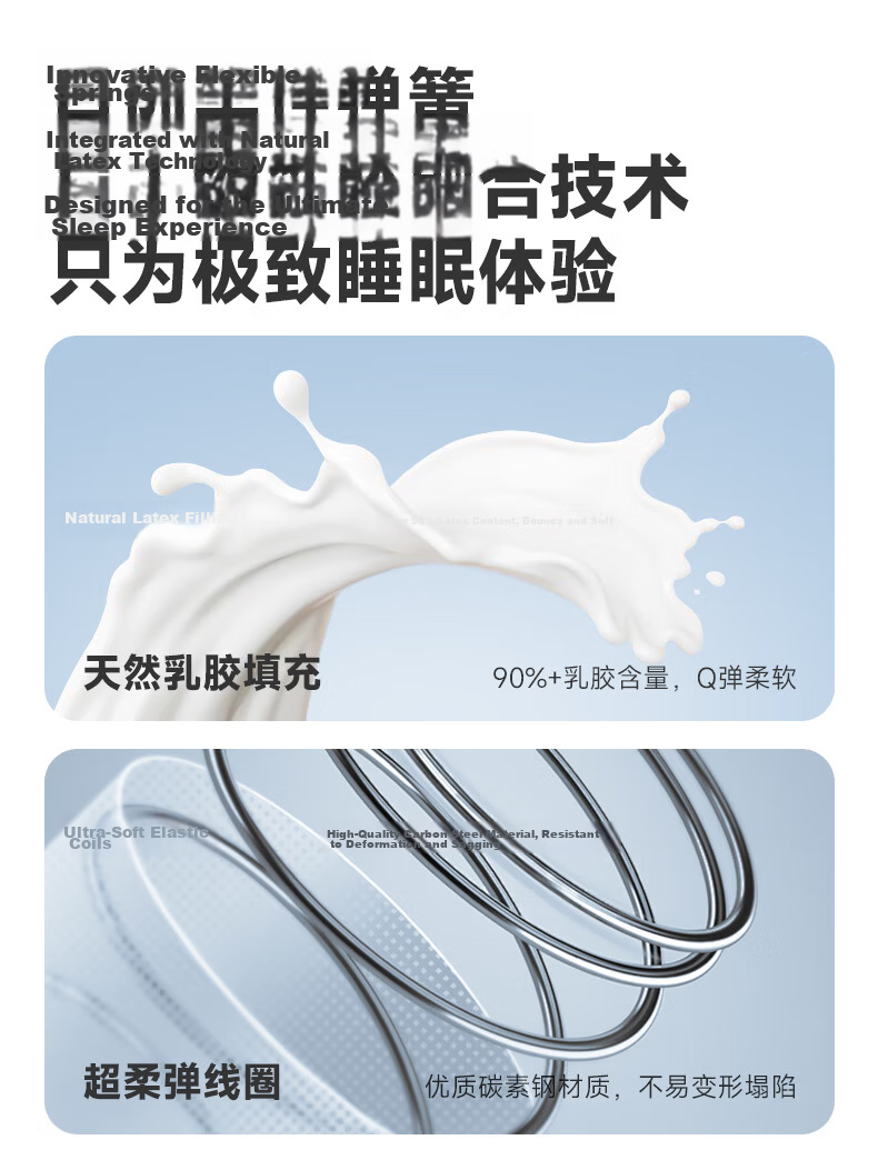 JaCe Natural Latex Spring Pillow Core Cervical Pillow Side Sleep Anti-Snore Adult Special Exquisite Gift Box (Medium) 11