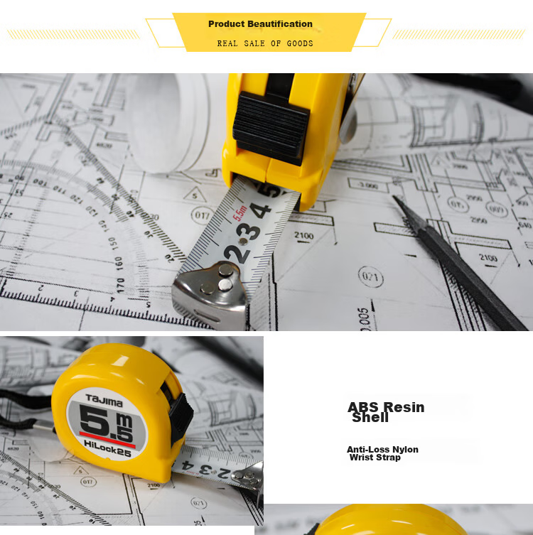TAJIMA 5-Meter Steel Tape Measure, Box Ruler, Meter Ruler, Carpenter's Ruler, Metric, 16mm Wide, 1001-0287 3