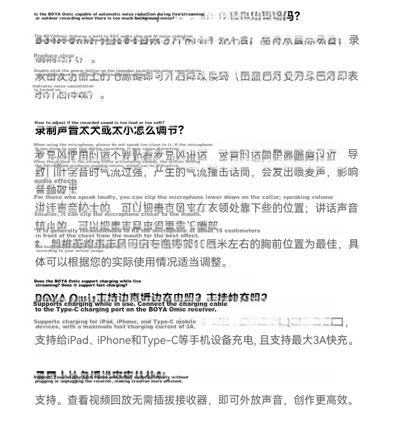 BOYA Omic Wireless Lavalier Microphone Dual Channel Wireless Clip-on Mic for Mobile Outdoor Live Streaming Vlog Short Video Noise Cancelling Wireless Microphone Type-C Version 20