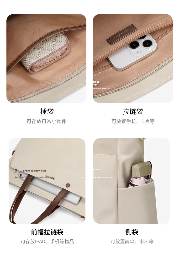 GOLF 14-inch Laptop Bag for Women Handheld Notebook Apple Huawei Shoulder Crossbody Business Briefcase for Travel and Commuting 17