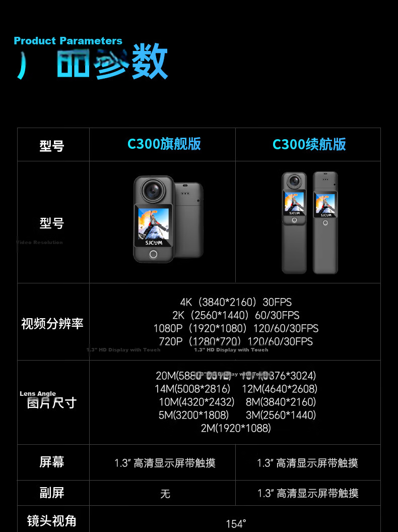 SJCAM C300 Extended Battery Version Thumb-Sized Action Camera for Motorcycle Helmet Riding, Anti-Shake Waterproof Dash Cam Fishing Vlog Live Streaming Pre-Recording First-Person View No Buffer 17