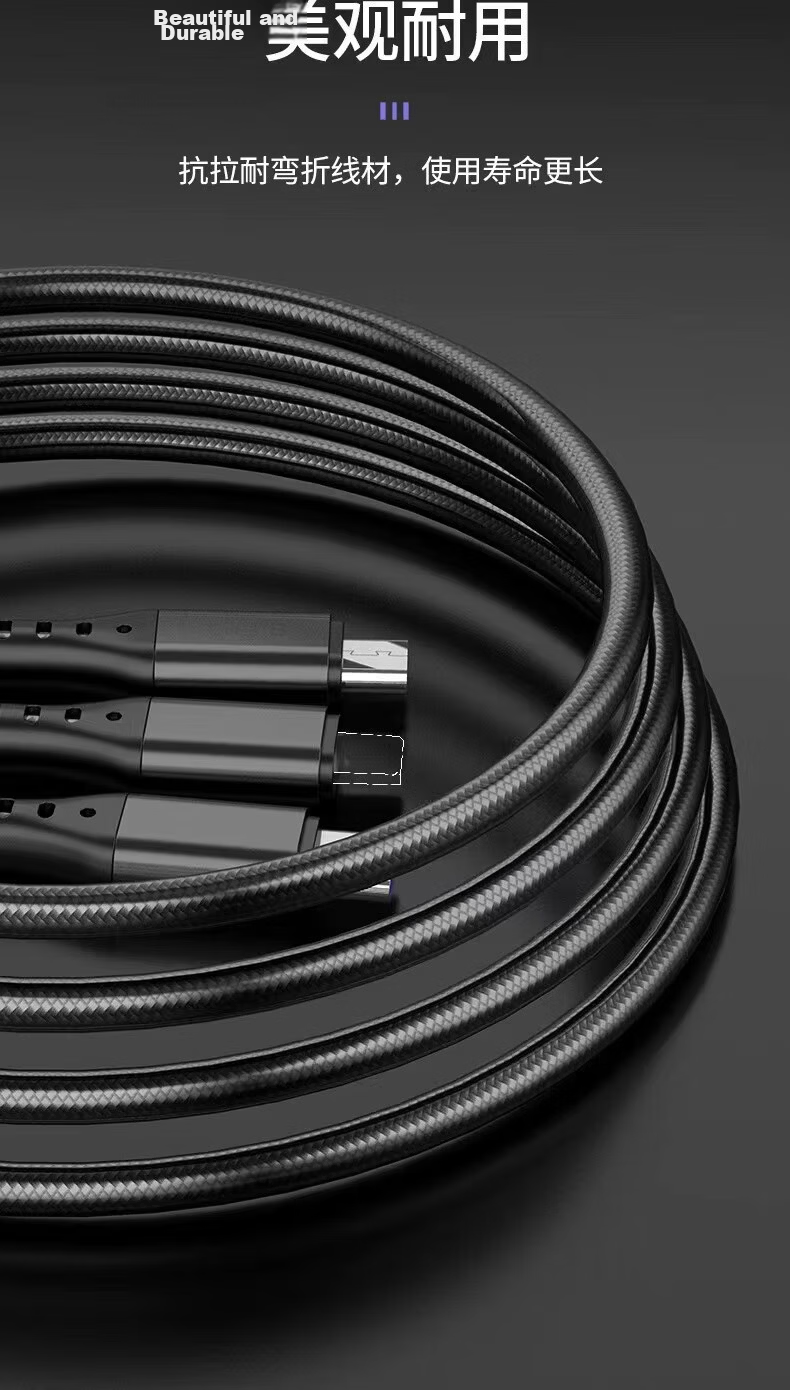 Zitai [Five-In 100W] Data Cable Charging Cord for Apple IPhone 18/17/16, Super Fast Charging for Huawei/Xiaomi/Honor Compatible, 1.25m Gold-Plated 7