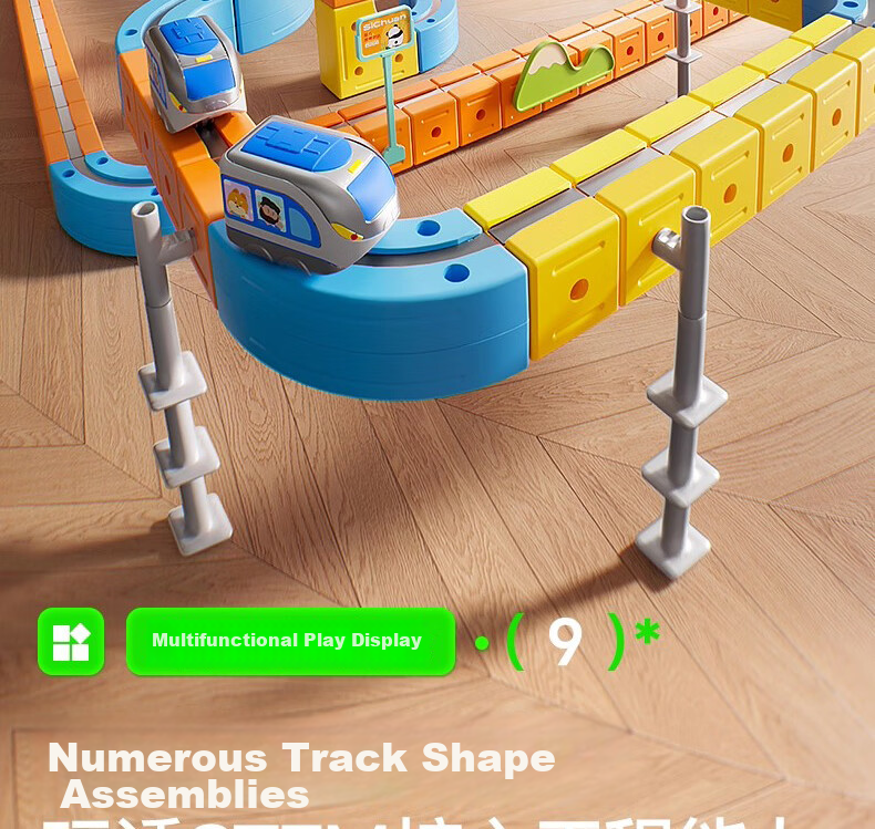 SHANGYUN Children's Toy Car for Boys, Anti-Gravity Track Roller Coaster, Educational Assembly DIY Train, Birthday Gift for Ages 3-6, 10 2