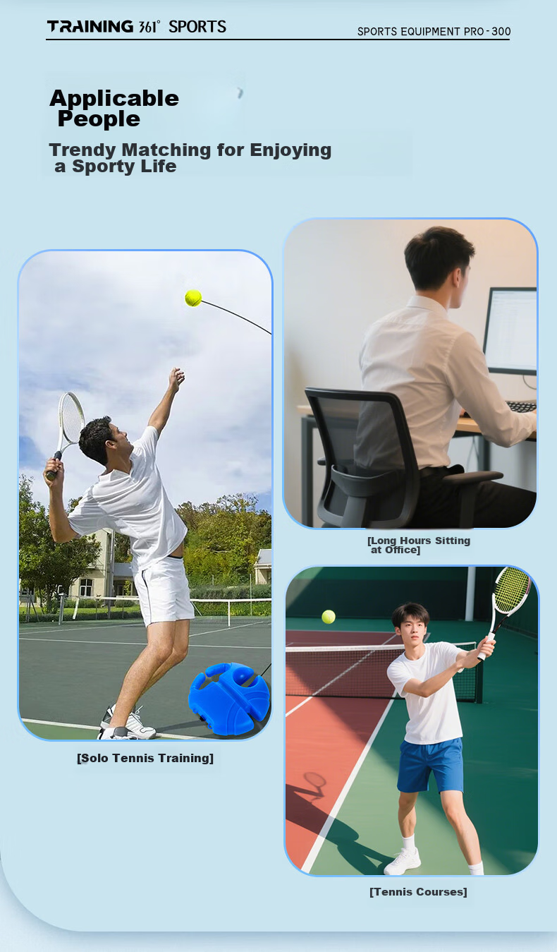 361° Tennis Racket for Men And Women Beginners, Professional Carbon Fiber Integrated Single Racket with String, Rebound Training Set 2