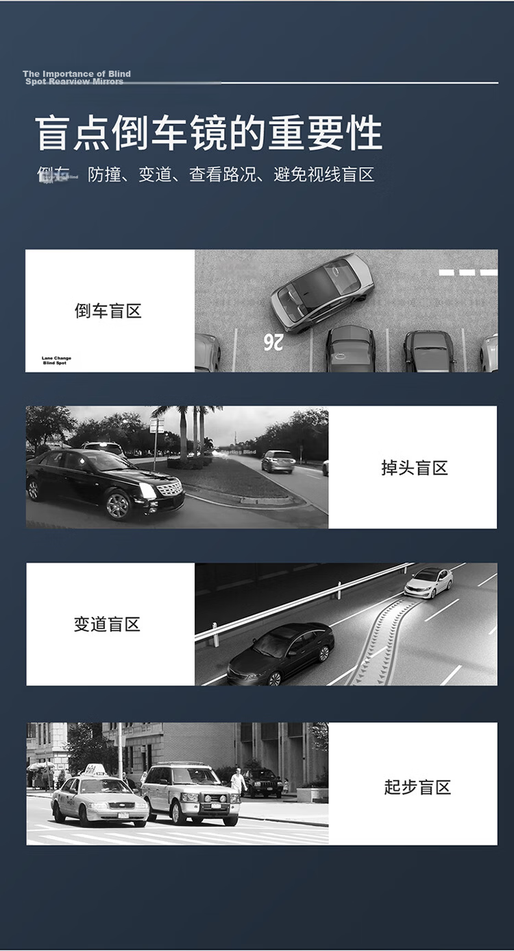 Baseus Car Rearview Mirror Small Round Mirror Reversing Auxiliary Wide-Angle Adjustable Blind Spot Mirror Compatible with Xiaomi SU7 4