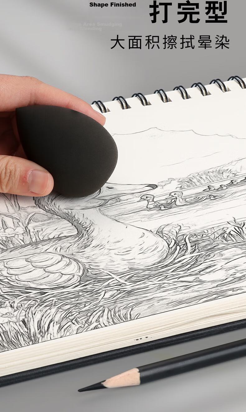 Surada Sketch Eraser Cotton Sketch Pencil Eraser Ball Eraser Pen Student Drawing Quick Sketch Sponge Ball Paper Eraser Makeup Sponge Tool DIY101 10