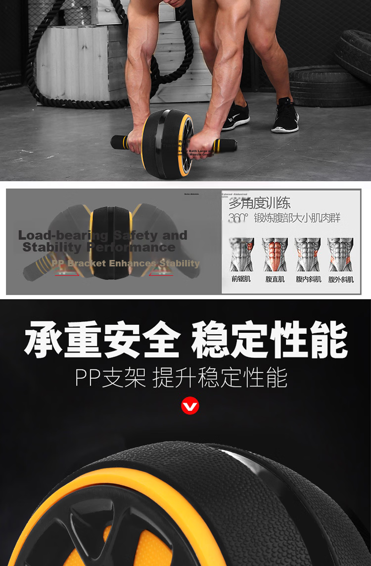 Duweike Ab Wheel Mat Shockproof Silent Enlarged Widened Balance Pad Non-Slip Yoga Mat for Home Fitness Gray 9