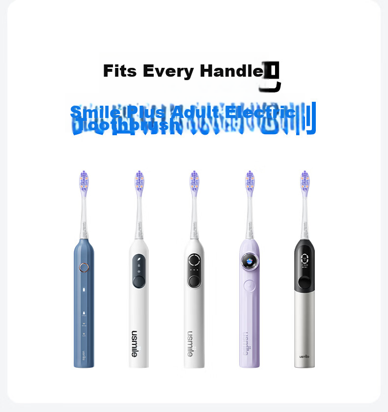 Usmile Electric Toothbrush Replacement Heads, New Upgrade with Shock-Absorbing Cleaning Brush Heads, 2-Pack, Air Cushion Shock-Absorption, Soft Rubber, No Tooth Damage, Compatible with P Series Adult Electric Brushes, Price Protection for 618 2