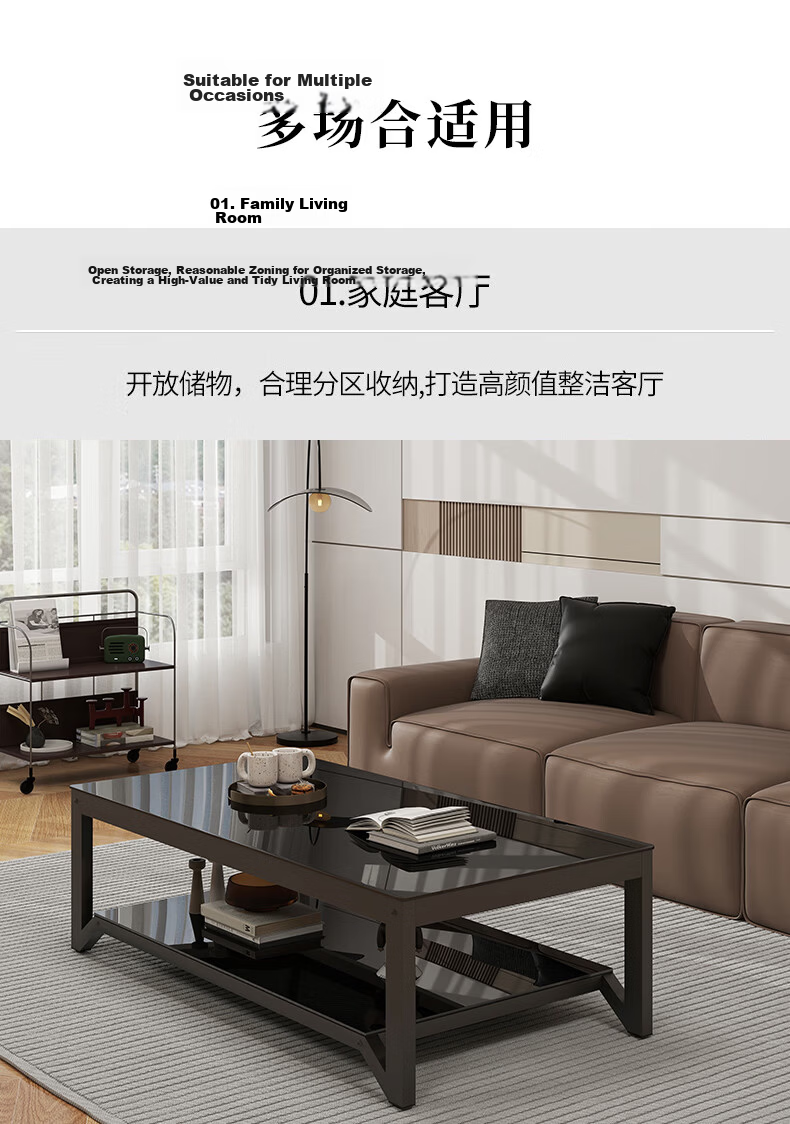Fanshe Coffee Table, Living Room Coffee Table, Office Coffee Table, Home Living Room Glass Small Apartment Sofa Coffee Table, Modern And Simple 6
