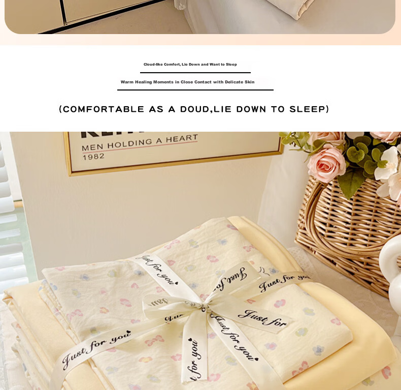 Hongdou Class A Cotton-like Quilt Cover Single Piece Skin-friendly Quilt Cover for Sleeping Naked Single Student Dormitory Thickened Quilt Cover 1.5*2m Soft Fabric 5