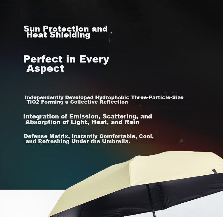 Beneunder UV Protection Sun Umbrella, Foldable Black Gel Capsule Umbrella for Rain And Shine, BM525 Almond Color 5