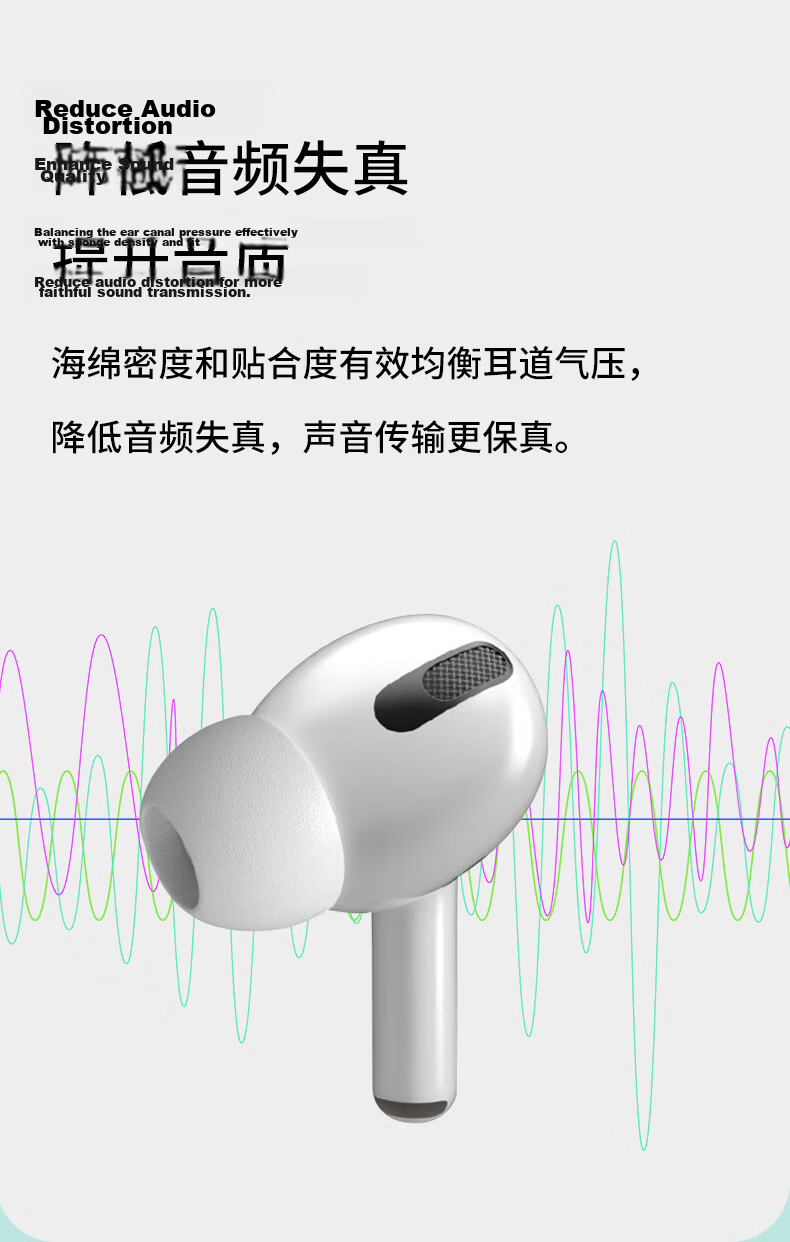 Masentek Earbuds Ear Tips Covers Compatible with Apple AirPods Pro 1/2/3rd Generation Bluetooth Soft Memory Foam In-Ear Replacement Small Size 4