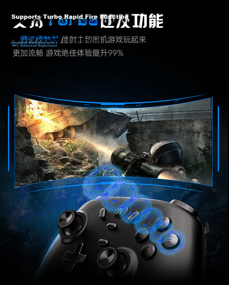 Lenovo S07 Wireless Bluetooth Game Controller Switch 2-in-1 Xbox Wired PC Mobile NS Steam Controller Dual Shadow Wonderland Mingmo Abyss Virtual Feather Single White 11